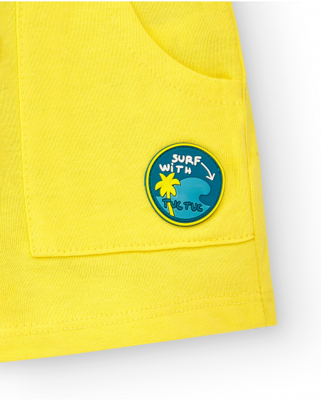 Bermuda tricot garçon jaune Collection Laguna Beach Bermuda tricot garçon jaune Collection Laguna Beach