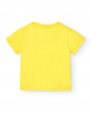 T-shirt garçon en maille jaune Collection Laguna Beach