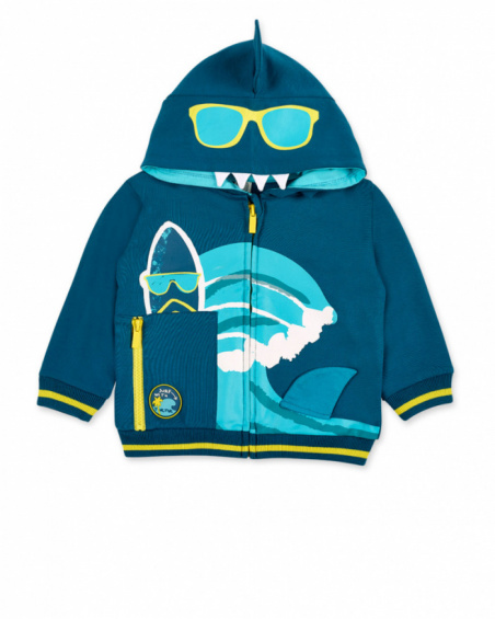 Doudoune bleue en peluche garçon Collection Laguna Beach