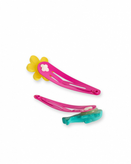 Clips roses pour fille Collection Laguna Beach