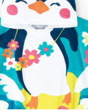 Serviette poncho fille bleue Collection Laguna Beach