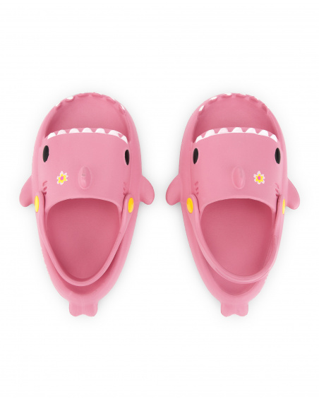 Sandales en caoutchouc rose fille Collection Laguna Beach