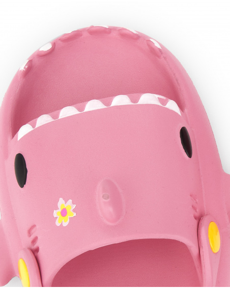 Sandales en caoutchouc rose fille Collection Laguna Beach