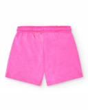 Short fille fuchsia en maille Collection Laguna Beach