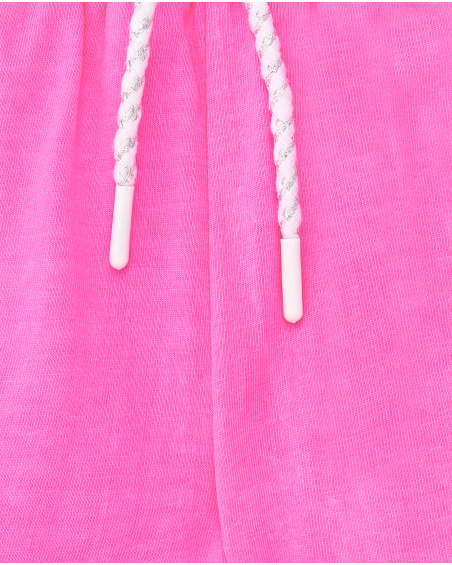 Short fille fuchsia en maille Collection Laguna Beach