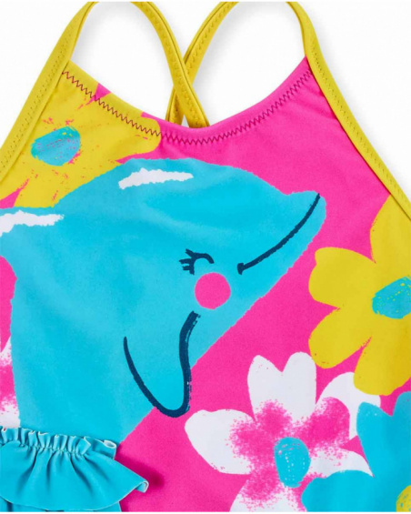 Maillot de bain rose fille Collection Laguna Beach