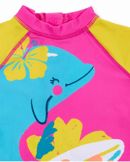 T-shirt de bain fuchsia fille Collection Laguna Beach