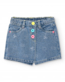 Jupe-pantalon fille en jean bleu Collection Laguna Beach Jupe-pantalon fille en jean bleu Collection Laguna Beach