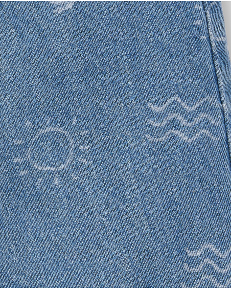 Pantalon en jean bleu fille Collection Laguna Beach