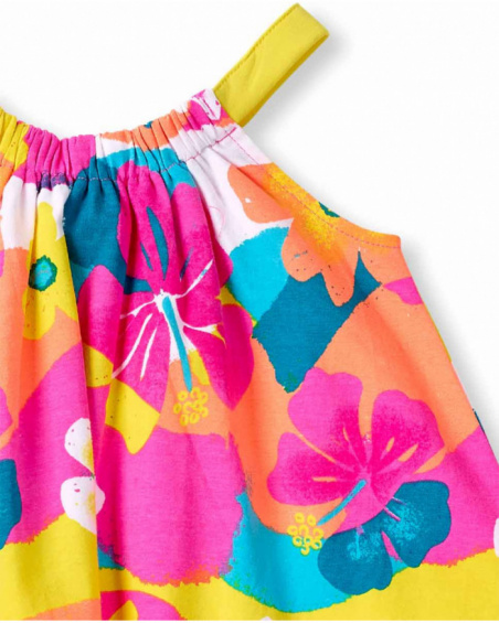 Robe fille fuchsia en maille Collection Laguna Beach