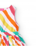 Robe fille en popeline blanche à rayures Collection Laguna Beach