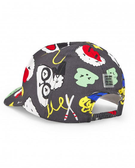 Casquette garçon grise en sergé Collection Hey Sushi