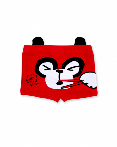 Maillot de bain boxer rouge garçon Collection Hey Sushi