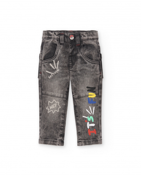 Pantalon en jean gris garçon Collection Hey Sushi