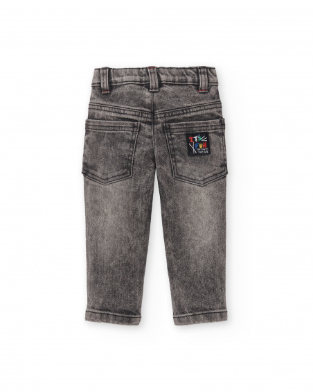 Pantalon en jean gris garçon Collection Hey Sushi