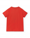 T-shirt garçon en maille rouge Collection Hey Sushi T-shirt garçon en maille rouge Collection Hey Sushi