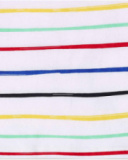 T-shirt garçon rayé blanc en maille Collection Hey Sushi