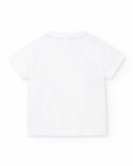 T-shirt garçon en maille blanc Collection Hey Sushi T-shirt garçon en maille blanc Collection Hey Sushi