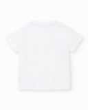T-shirt garçon en maille blanc Collection Hey Sushi T-shirt garçon en maille blanc Collection Hey Sushi