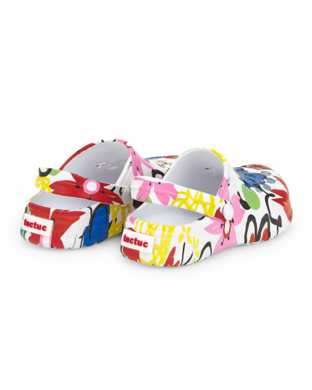 Sabots en caoutchouc blanc fille Collection Hey Sushi