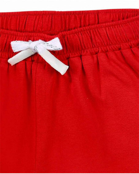 Short fille en maille rouge Collection Hey Sushi