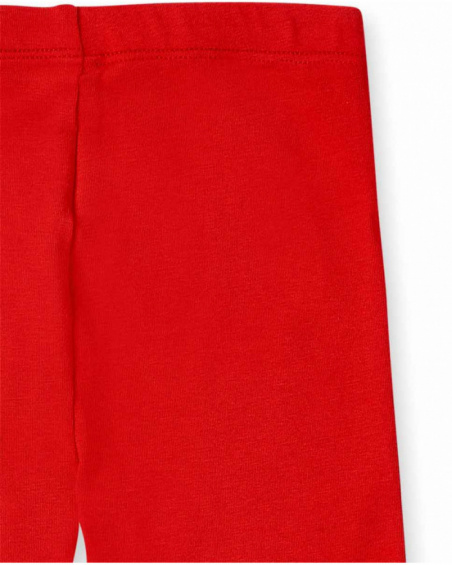 Legging pirate tricoté rouge fille Collection Hey Sushi