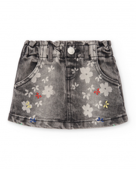 Jupe en jean grise fille Collection Hey Sushi Jupe en jean grise fille Collection Hey Sushi