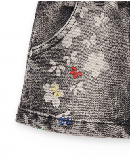 Jupe en jean grise fille Collection Hey Sushi Jupe en jean grise fille Collection Hey Sushi