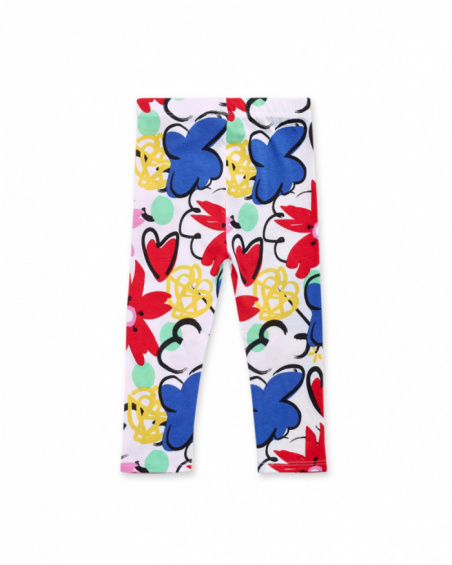 Legging fille en maille blanc Collection Hey Sushi Legging fille en maille blanc Collection Hey Sushi