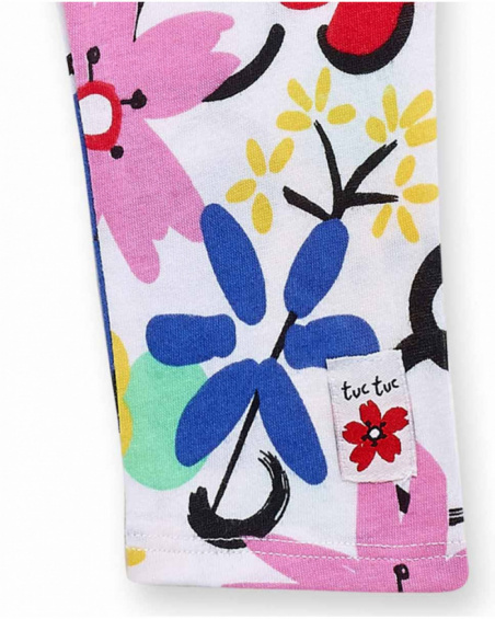 Legging fille en maille blanc Collection Hey Sushi Legging fille en maille blanc Collection Hey Sushi