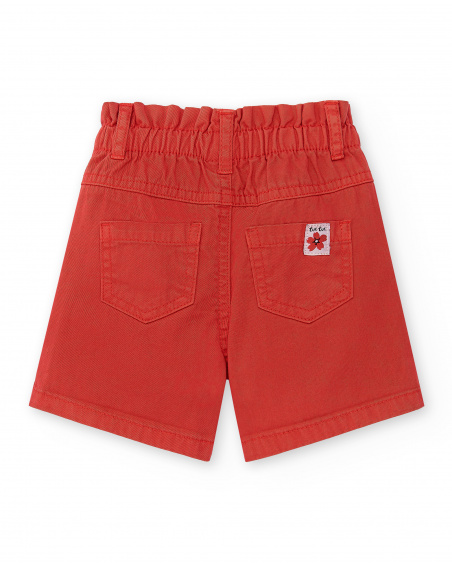 Short en jean rouge fille Collection Hey Sushi