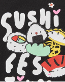 T-shirt fille en maille noir Collection Hey Sushi T-shirt fille en maille noir Collection Hey Sushi