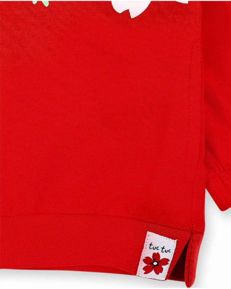 Doudoune peluche rouge fille Collection Hey Sushi