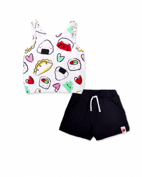 Ensemble tricot fille noir blanc Collection Hey Sushi