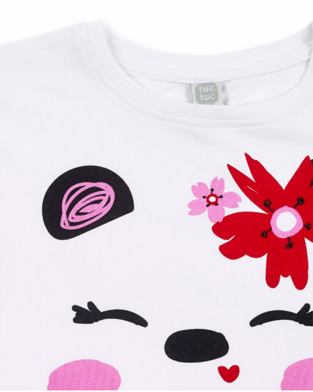 Ensemble tricot fille blanc rose rouge Collection Hey Sushi