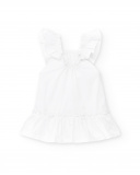 Robe fille en popeline blanche Collection Hey Sushi