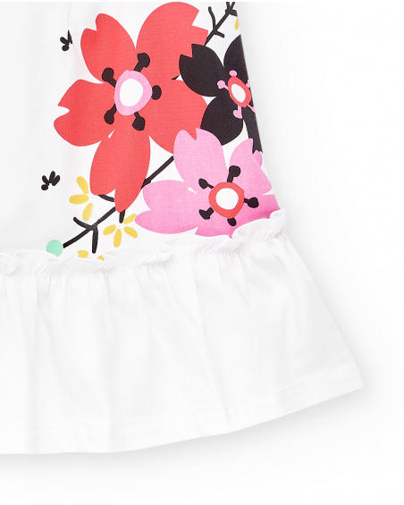 Robe fille en popeline blanche Collection Hey Sushi