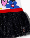 Robe fille en maille tulle noir blanc Collection Hey Sushi