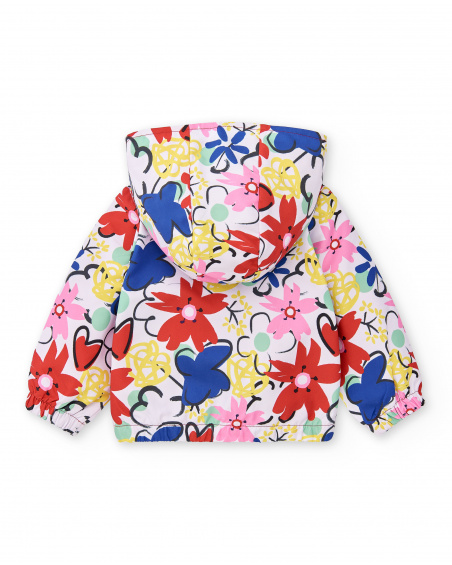 Coupe-vent blanc fille Collection Hey Sushi