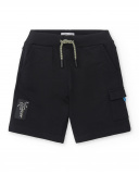 Bermuda tricot garçon noir Collection Tenerife Surf