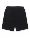 Bermuda tricot garçon noir Collection Tenerife Surf