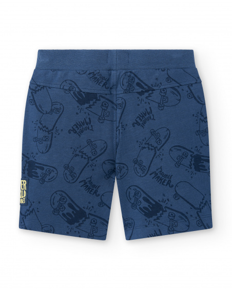 Bermuda tricot garçon bleu Collection Skating World Bermuda tricot garçon bleu Collection Skating World