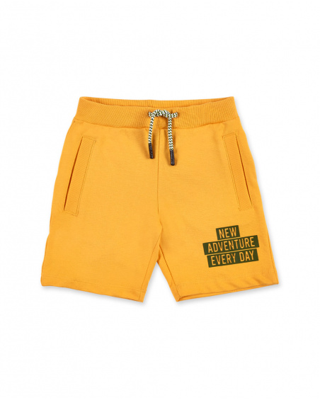Bermuda tricot garçon jaune Collection My Plan To Escape