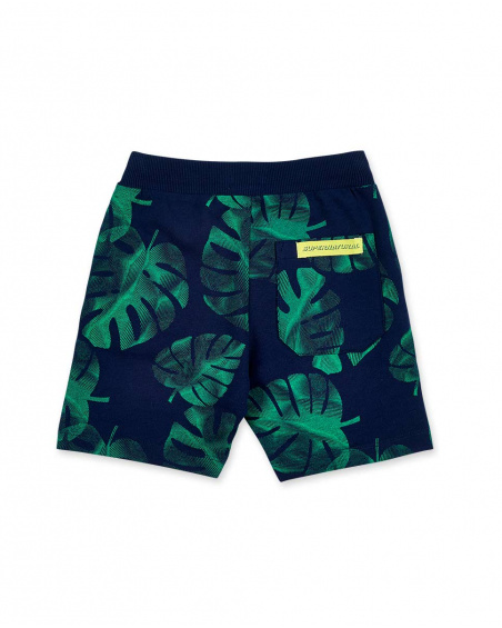 Bermuda en maille marine garçon Collection Supernatural