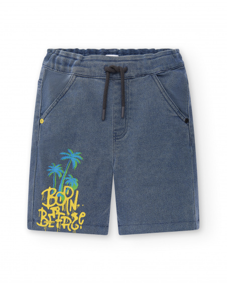 Short en jean bleu garçon Collection Urban Attitude