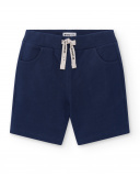 Short garçon en maille marine avec poches Collection Basics Boy Short garçon en maille marine avec poches Collection Basics Boy