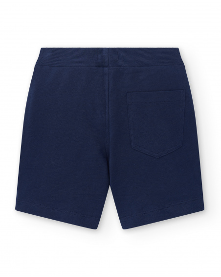 Short garçon en maille marine avec poches Collection Basics Boy Short garçon en maille marine avec poches Collection Basics Boy