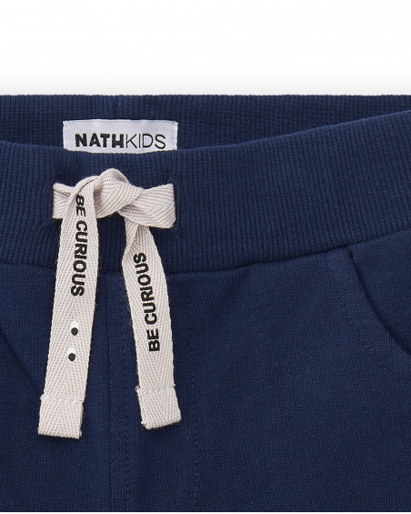 Short garçon en maille marine avec poches Collection Basics Boy Short garçon en maille marine avec poches Collection Basics Boy