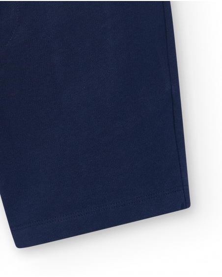 Short garçon en maille marine avec poches Collection Basics Boy Short garçon en maille marine avec poches Collection Basics Boy