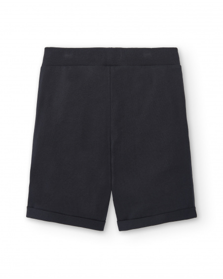 Bermuda tricot garçon noir Collection Basics Boy